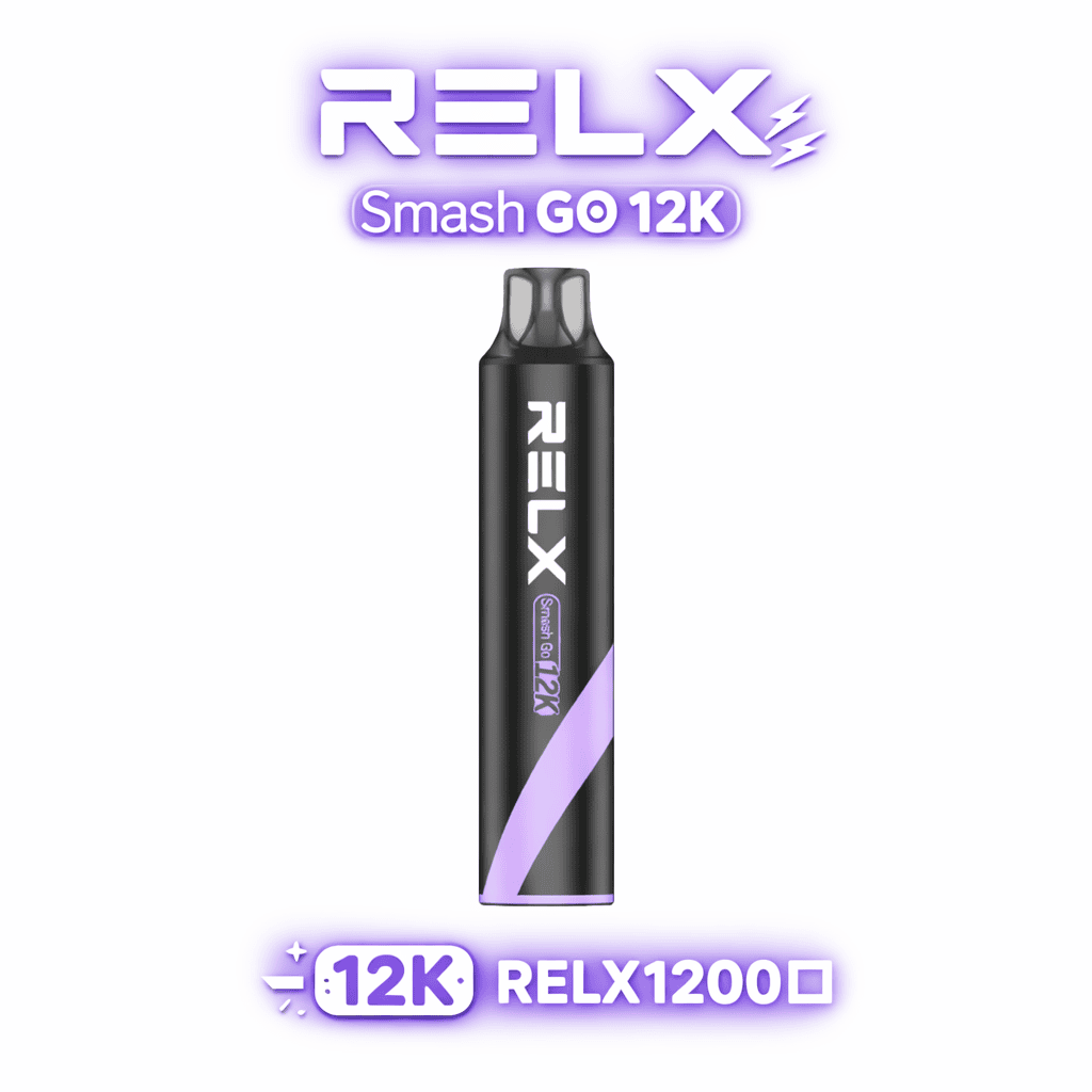 RELX Smash Go 12K 12000口拋棄式 15ml 澎湃油量 高濃度5%丁鹽滿足感 極速Type-C快充 400mAh巔峰續航拋棄式 全台現貨秒發